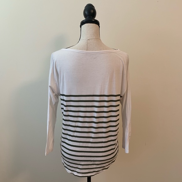 Gap • White/Green Striped Top - Picture 4 of 6